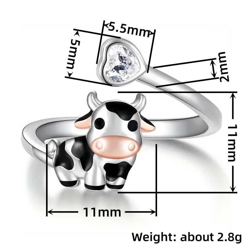 Cute Cow Promise Ring